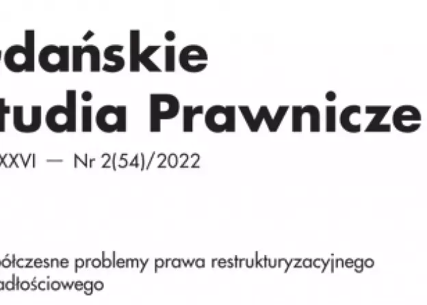 Najnowsze wydanie czasopisma „Gdańskie Studia Prawnicze” – nr 2 (54)