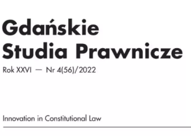 Ukazał się najnowszy, anglojęzyczny numer "Gdańskich Studiów Prawniczych" (4/2022)