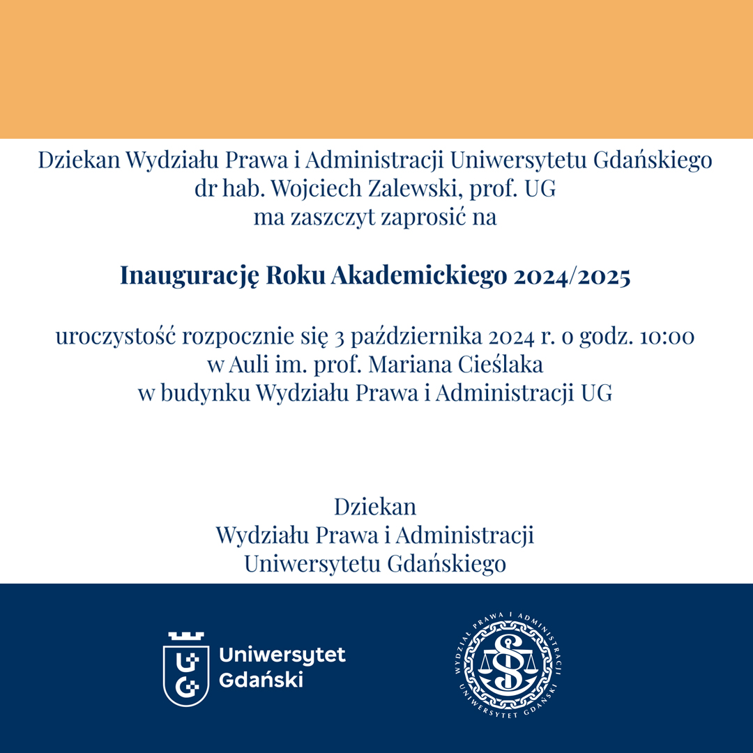 Inaugracja Roku Akademckiego 2024/2025