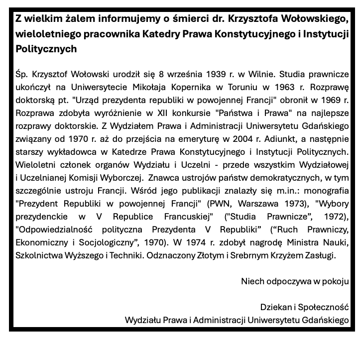 Śp. Krzysztof Wołowski