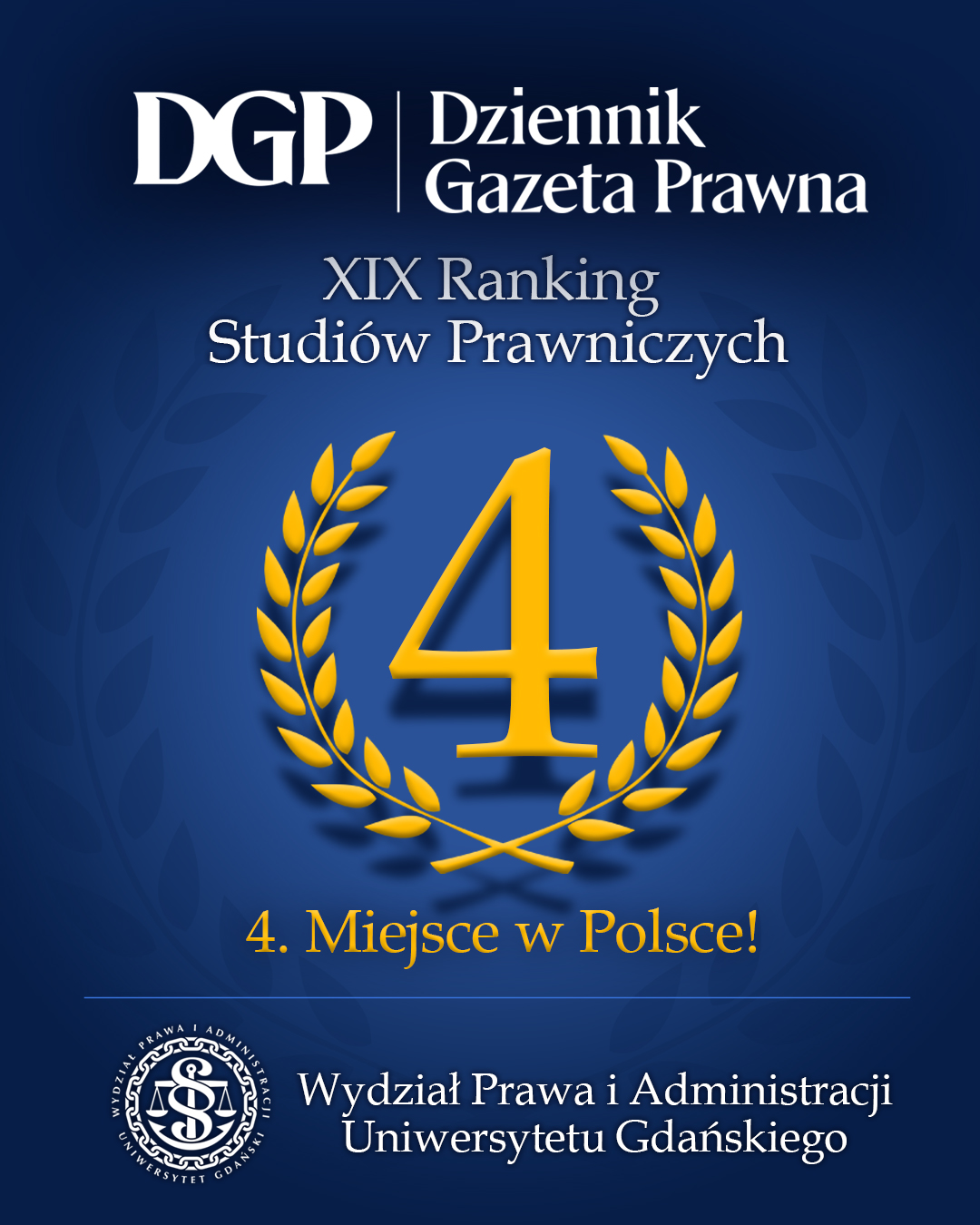 Wydział Prawa i Administracji UG w czołówce rankingu studiów prawniczych
