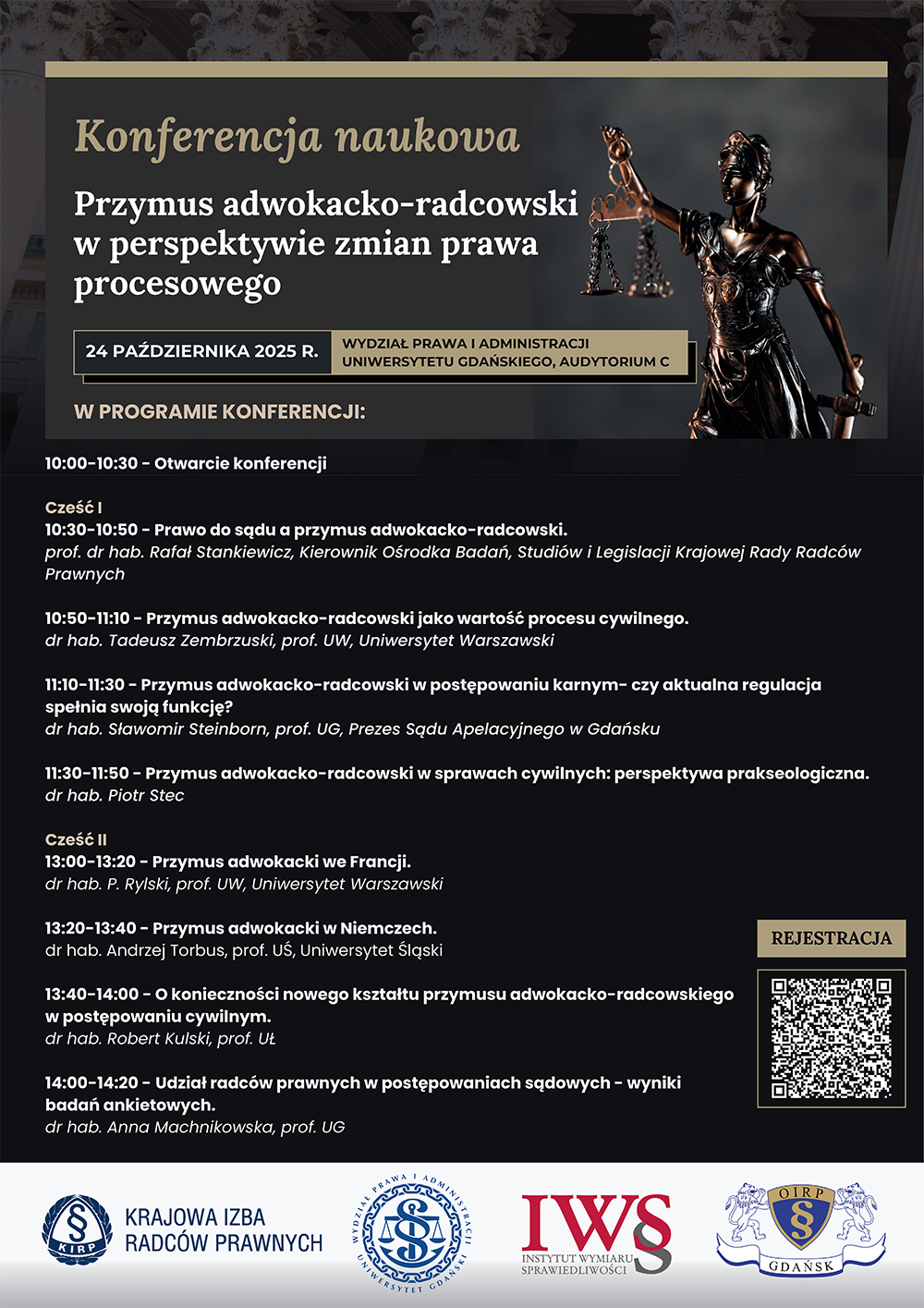 Konferencja naukowa: Przymus adwokacko-radcowski w perspektywie zmian prawa procesowego.
