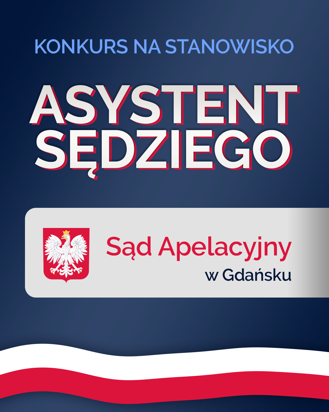 Ogłoszenie o zatrudnieniu na stanowisku asystenta sędziego