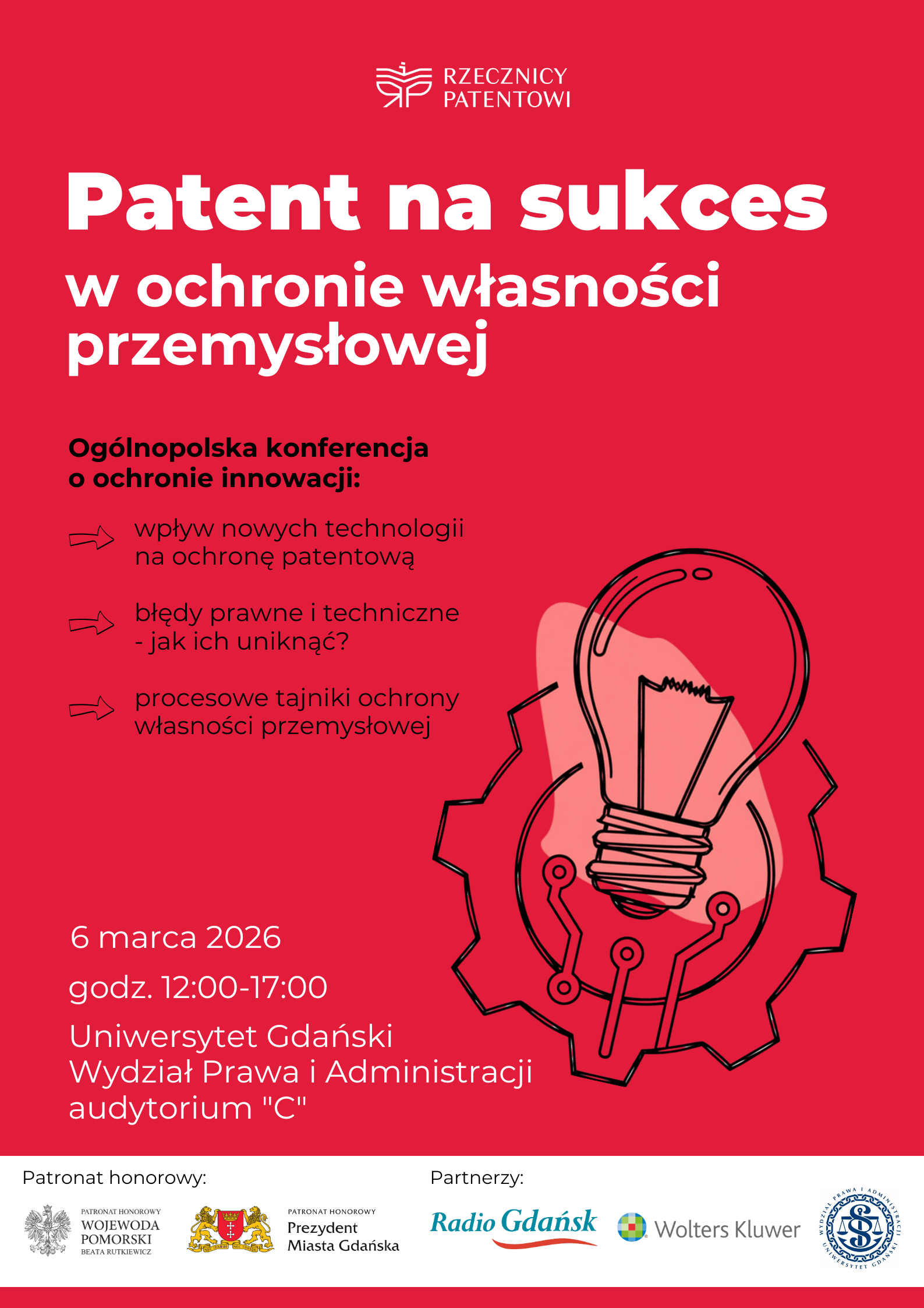 Konferencja: Patent na sukces w ochronie własności przemysłowej