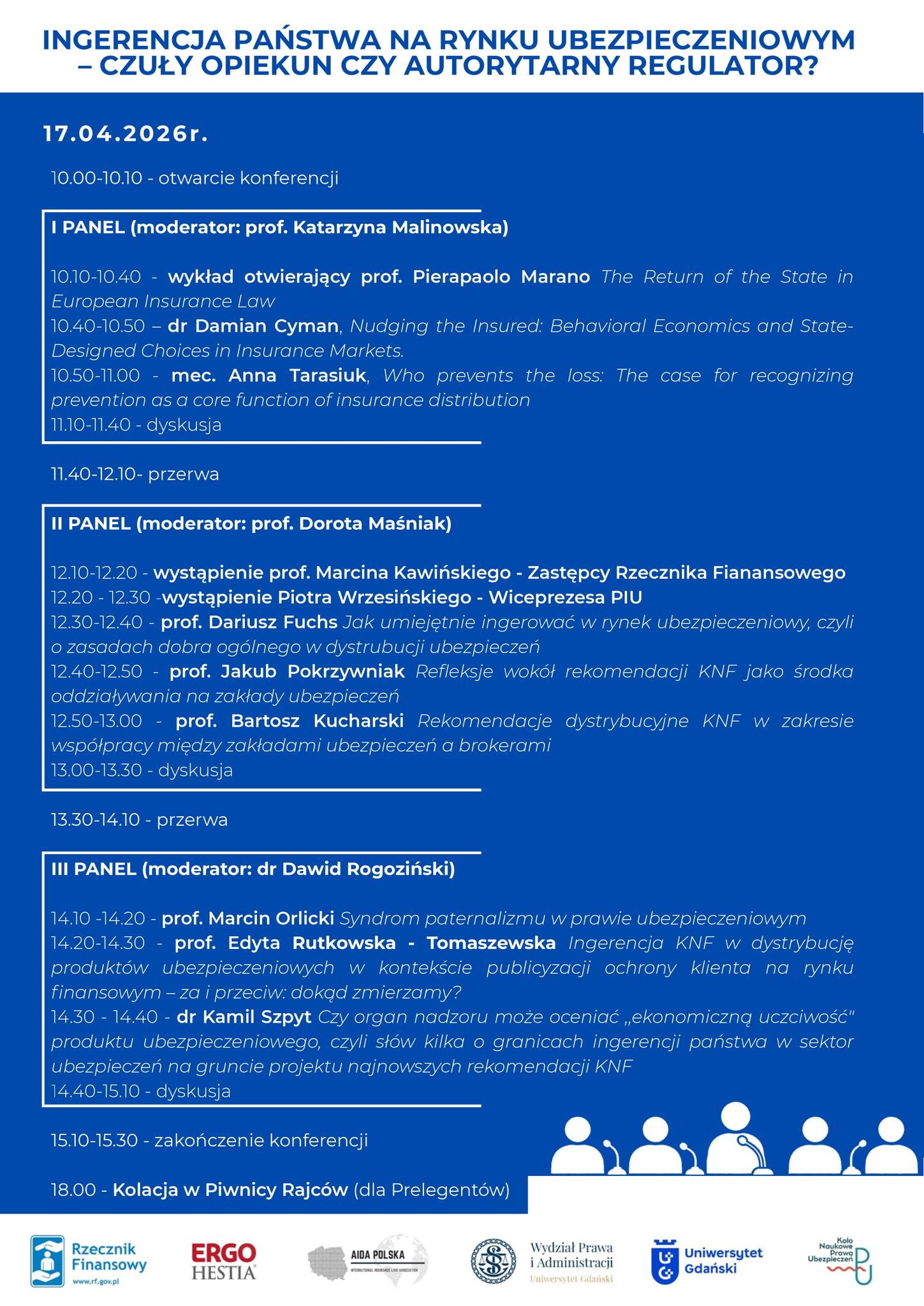 Konferencja: Ingerencja państwa na rynku ubezpieczeniowym – czuły opiekun czy autorytarny regulator?