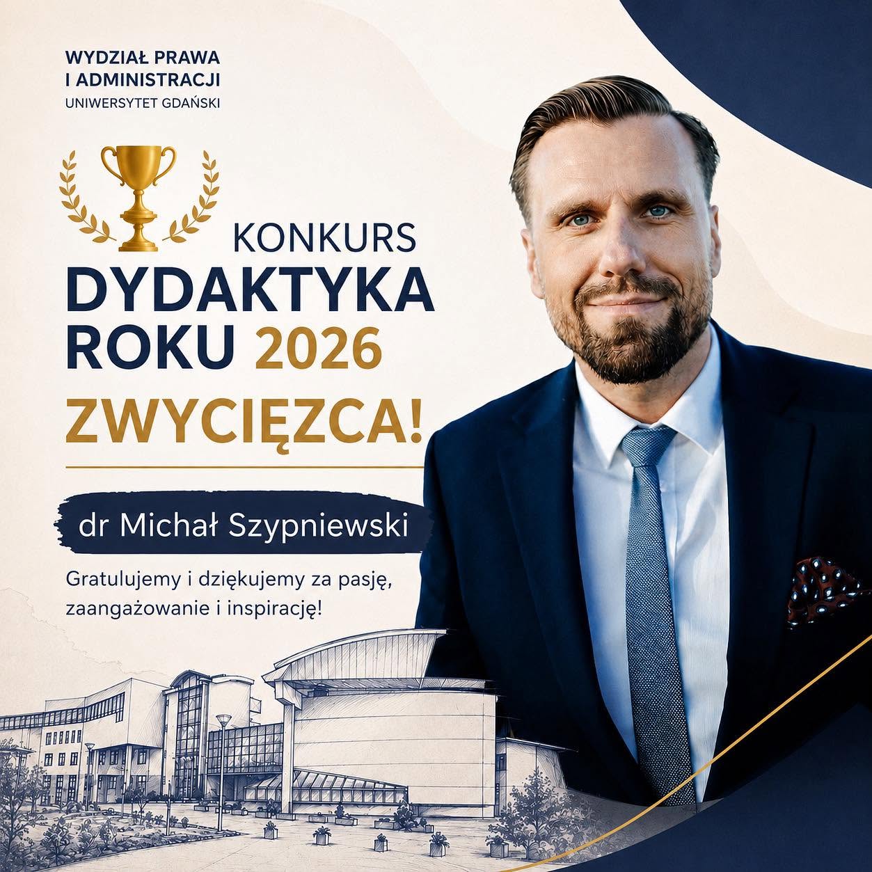 Dr Michał Szypniewski Dydaktykiem Roku 2026!