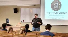 zdjęcie wystąpienie student Jan Kozikowski 