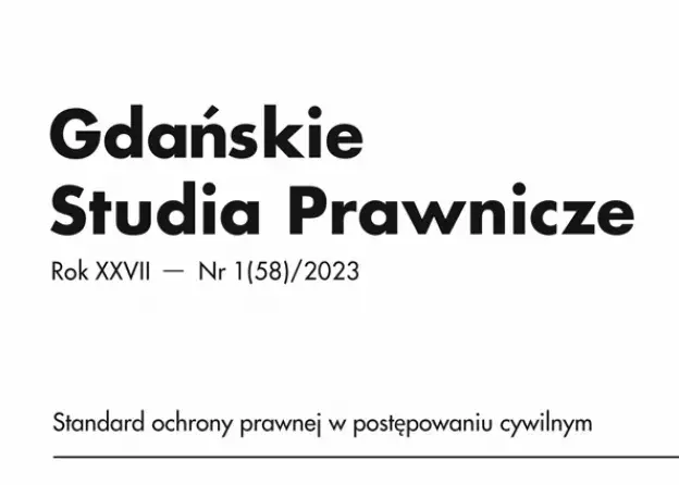 Najnowszy numer czasopisma „Gdańskie Studia Prawnicze”