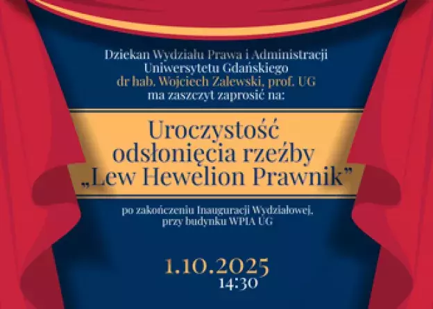 Uroczystość odsłonięcia rzeźby Lew Hewelion Prawnik