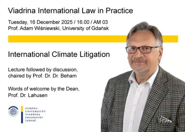 Relacja: Wykład dr. hab. Adama Wiśniewskiego, prof. UG na Uniwersytecie Europejskim Viadrina