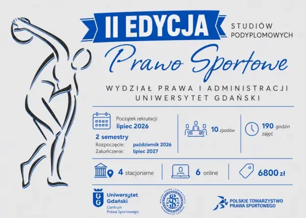 Ruszyła rekrutacja na II edycję studiów podyplomowych „Prawo sportowe”