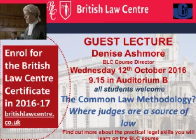 Szkoła Prawa Brytyjskiego zaprasza na wykład Pani Denise Ashmore pod tytułem "The common law…